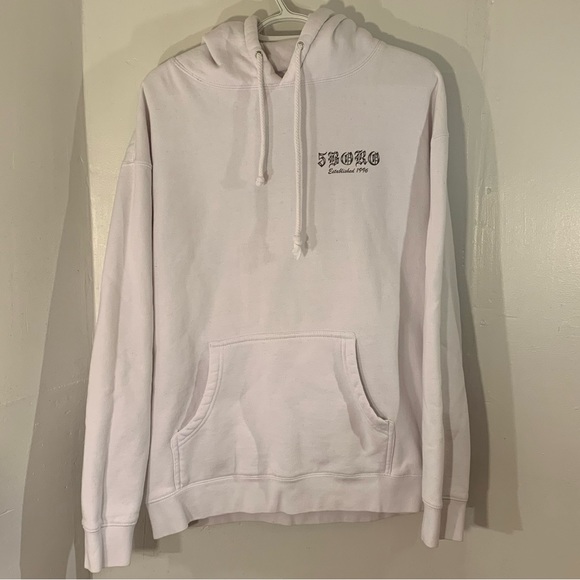 5BORO INDEPENDENT TRADING CO DEATH CITY NIGHT BACK GRAPHIC HOODIE SIZE LARGE - Picture 3 of 10